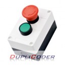 BOTONERA ELECTROMECANICA 1 PULSADOR + 1 SETA EN CAJA ESTANCA