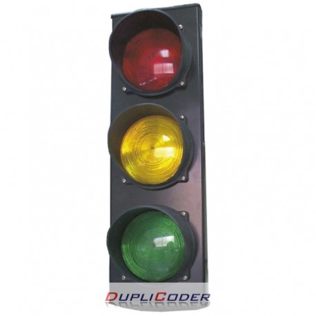 SEMAFORO LED 3 COLORES ROJO-AMBAR-VERDE DE 24 V.