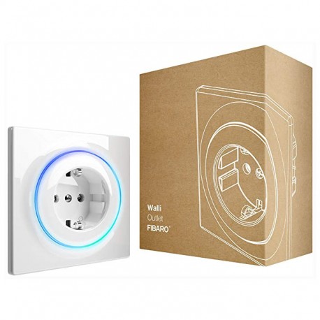 ENCHUFE DE CORRIENTE FIBARO "WALLI OUTLET" 230 V. Z-WAVE PARA EMPOTRAR EN PARED COLOR ANTRACITA