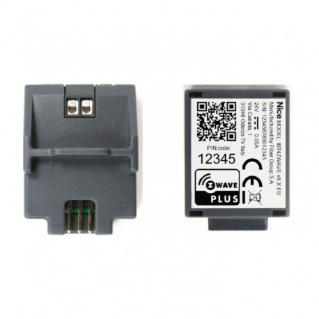 INTERFAZ ENCHUFABLE DE COMUNICACION ENTRE GATEWAY Z-WAVE Y MOTORES NICE