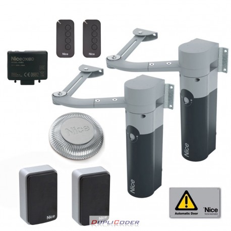 KIT 2 MOTORES NICE WALKY2024KCE 24 VDC. PARA PUERTAS BATIENTE